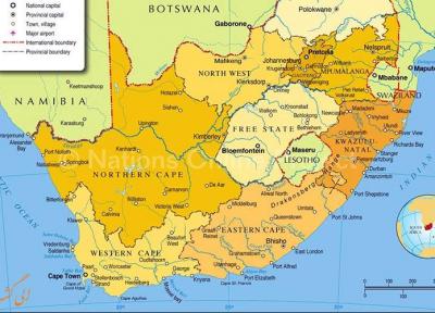 نقشه کامل آفریقای جنوبی